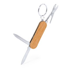 Porte-Clés Multi Outils Pratique et Élégant - Famke Matières : bois cadeau entreprise pas cher