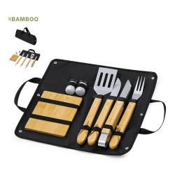 Set de Cuisine Barbecue Personnalisé pas cher Estrol Matières : bambou