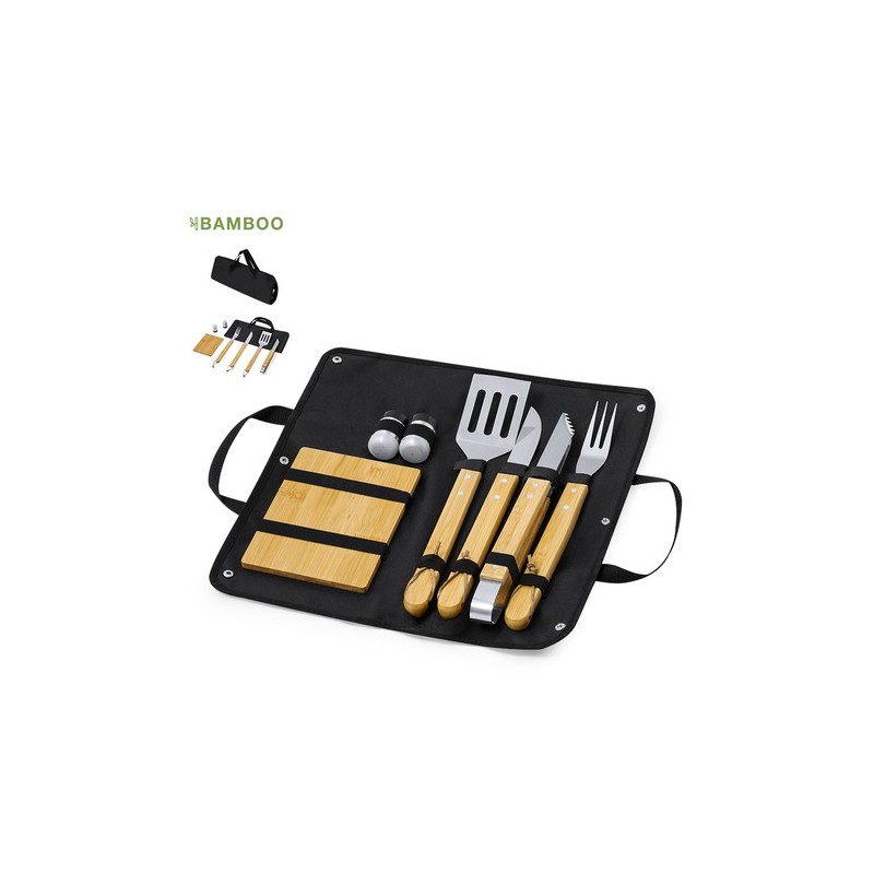 Set de Cuisine Barbecue Personnalisé pas cher Estrol Matières : bambou