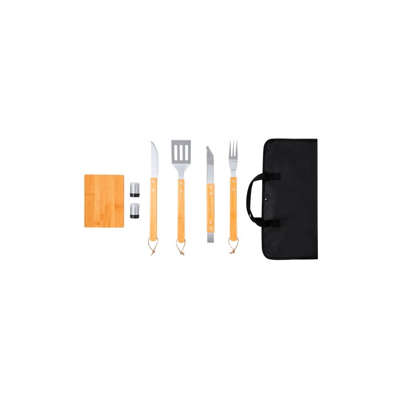 Set de Cuisine Barbecue Personnalisé pas cher Estrol Matières : bambou personnalisable avec votre logo