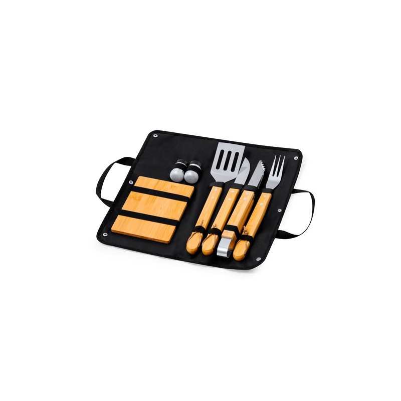 Set de Cuisine Barbecue Personnalisé pas cher Estrol Matières : bambou cadeau entreprise pas cher