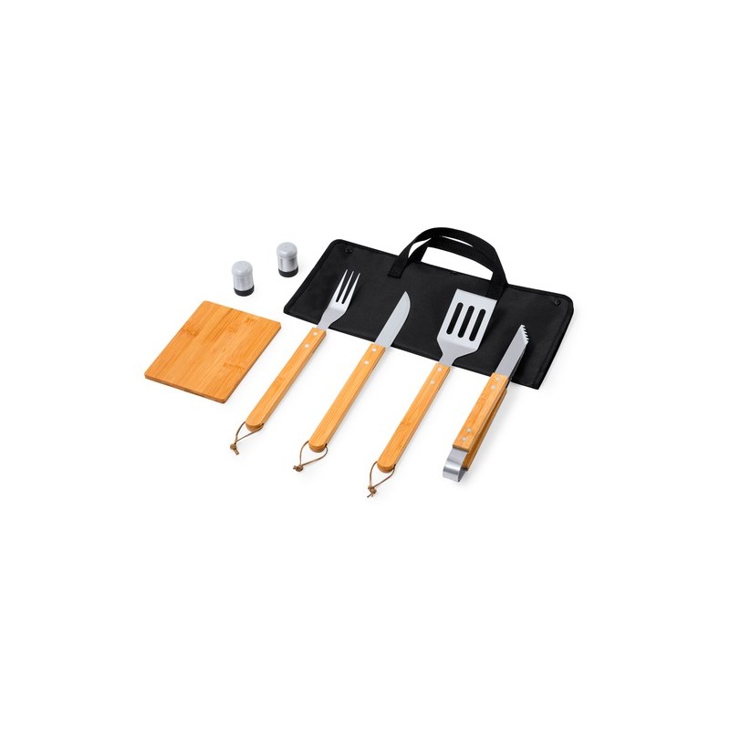 Set de Cuisine Barbecue Personnalisé pas cher Estrol Matières : bambou marquage laser ultra précis