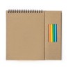 Crayons de Couleur Éco-responsables Personnalisés pas cher - Set Mertens Matières : carton recyclé personnalisable avec votre lo