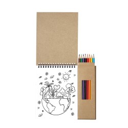 Crayons de Couleur Éco-responsables Personnalisés pas cher - Set Mertens Matières : carton recyclé goodies publicitaire événemen
