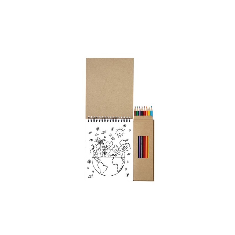 Crayons de Couleur Éco-responsables Personnalisés pas cher - Set Mertens Matières : carton recyclé goodies publicitaire événemen