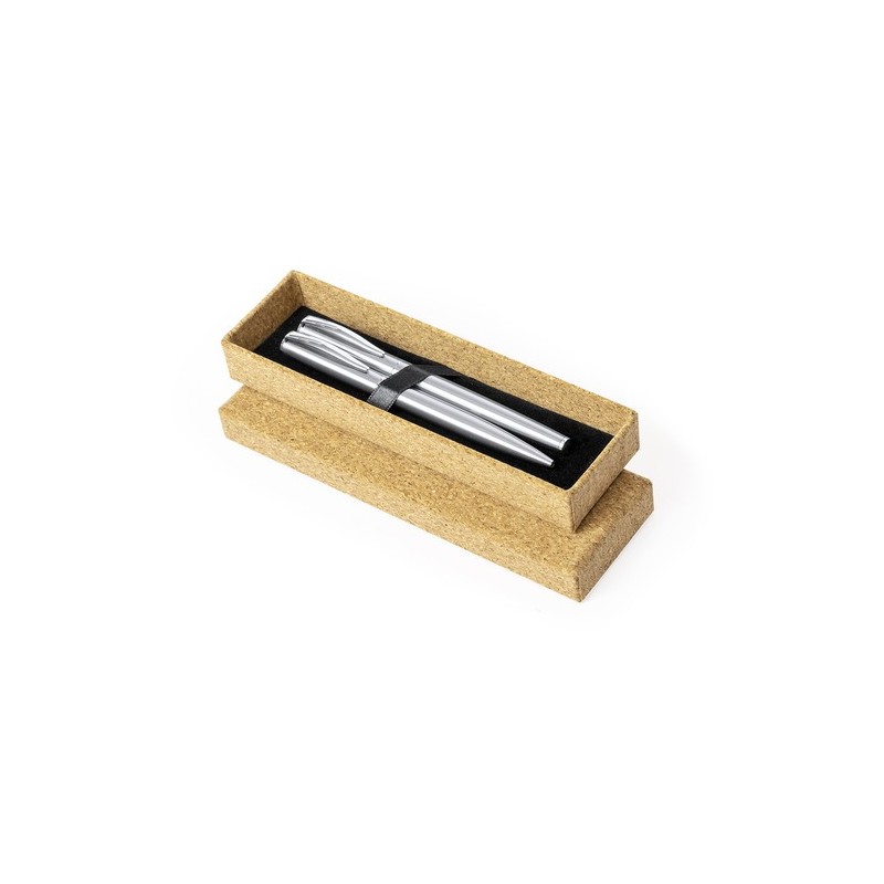 Set Personnalisé de Stylos et Rollers Éco-responsables Rodrix à Prix Abordable Matières : acier inoxydable recyclé personnalisab