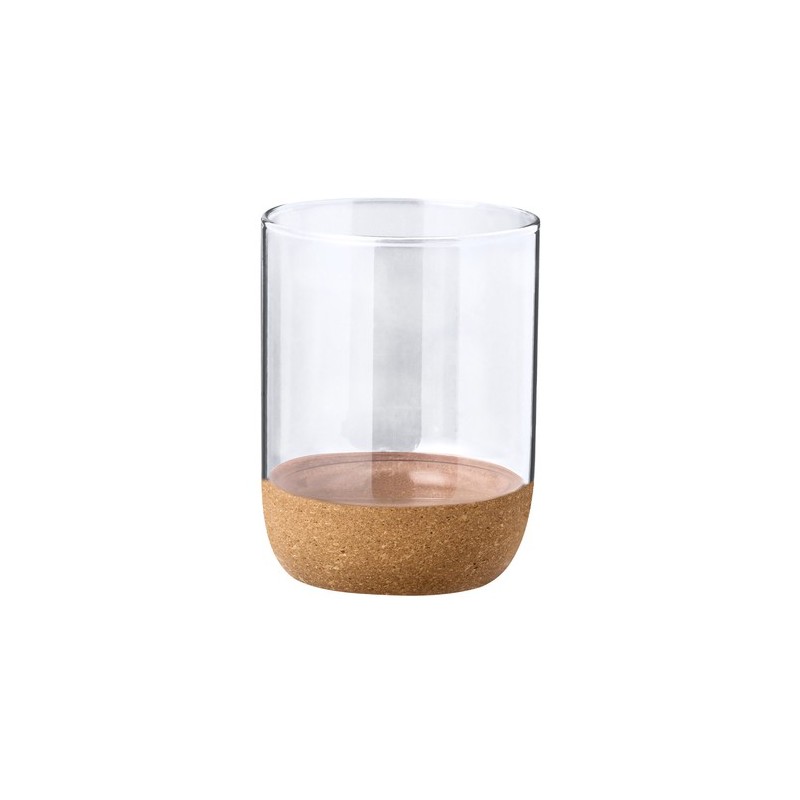 Verre Éco-Responsable Personnalisé en Borosilicate Bixlo Matières : liège Couleurs : bleu cadeau collaborateur premium
