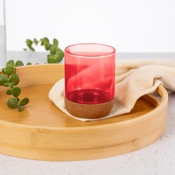 Verre Éco-Responsable Personnalisé en Borosilicate Bixlo Matières : liège Couleurs : bleu cadeau entreprise pas cher