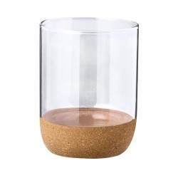 Verre Éco-Responsable Personnalisé en Borosilicate Bixlo Matières : liège Couleurs : noir goodies entreprise design