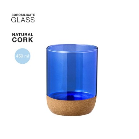 Verre Éco-Responsable Personnalisé en Borosilicate Bixlo Matières : liège Couleurs : rouge livraison express 24h 48h