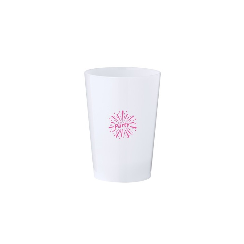 Verre Lumineux Personnalisable 340ml Armos Matières : polystyrène (PS) Couleurs : blanc