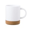 Tasse Éco-responsable Personnalisable Sublimation - Nala Matières : liège Couleurs : blanc