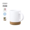 Tasse Éco-responsable Personnalisable Sublimation - Nala Matières : liège Couleurs : blanc personnalisable avec votre logo