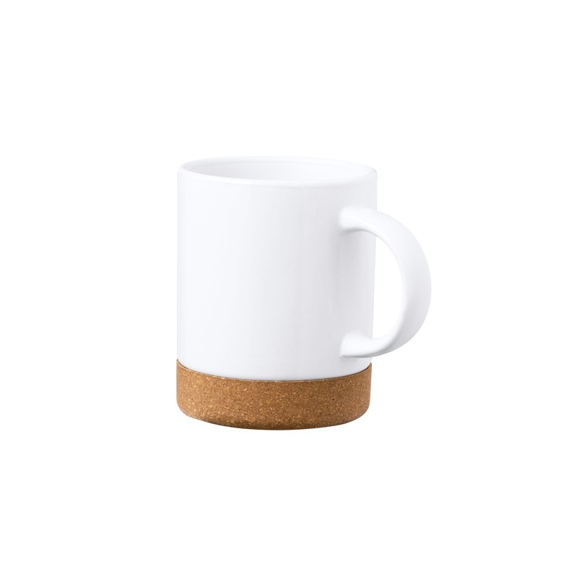 Tasse Éco-responsable Personnalisable Sublimation - Nala Matières : liège Couleurs : blanc goodies publicitaire événementiel