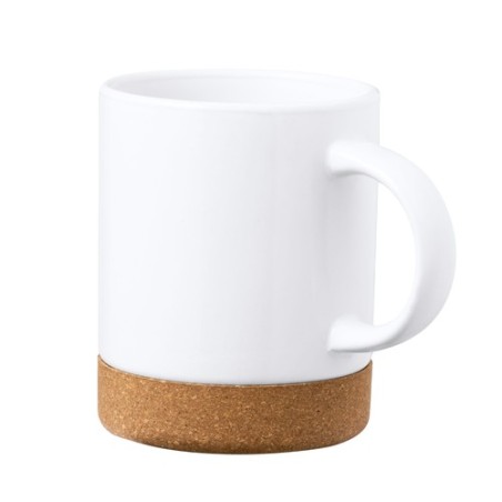 Tasse Éco-responsable Personnalisable Sublimation - Nala Matières : liège Couleurs : blanc goodies publicitaire événementiel