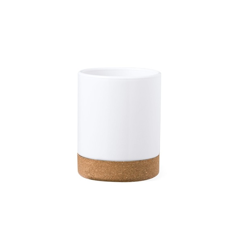 Tasse Éco-responsable Personnalisable Sublimation - Nala Matières : liège Couleurs : blanc marquage laser ultra précis