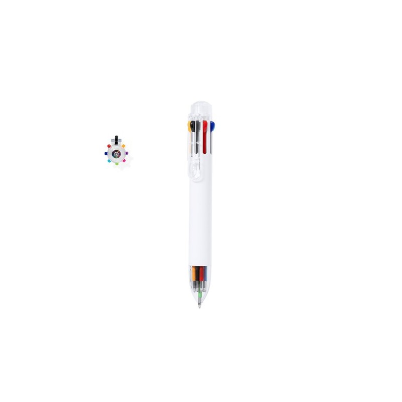 Stylo Bille Multicouleur Personnalisé de Kiviuk Couleurs : blanc personnalisable avec votre logo