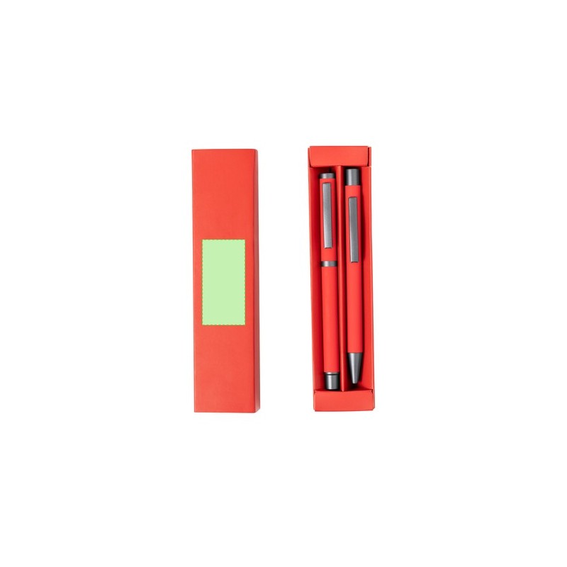 Set Stylos Publicitaires Personnalisés Bostit Matières : aluminium Couleurs : noir cadeau entreprise pas cher