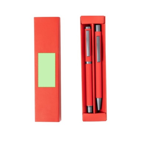 Set Stylos Publicitaires Personnalisés Bostit Matières : aluminium Couleurs : noir cadeau entreprise pas cher