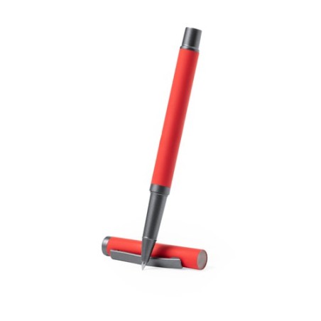 Set Stylos Publicitaires Personnalisés Bostit Matières : aluminium Couleurs : rouge goodies publicitaire événementiel