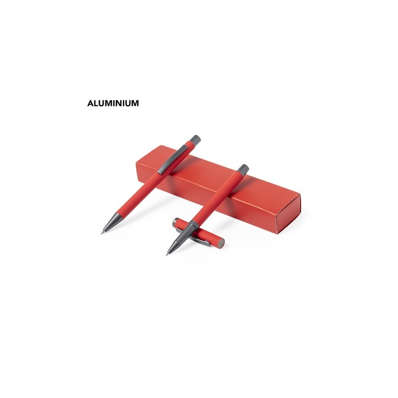 Set Stylos Publicitaires Personnalisés Bostit Matières : aluminium Couleurs : vert livraison express 24h 48h
