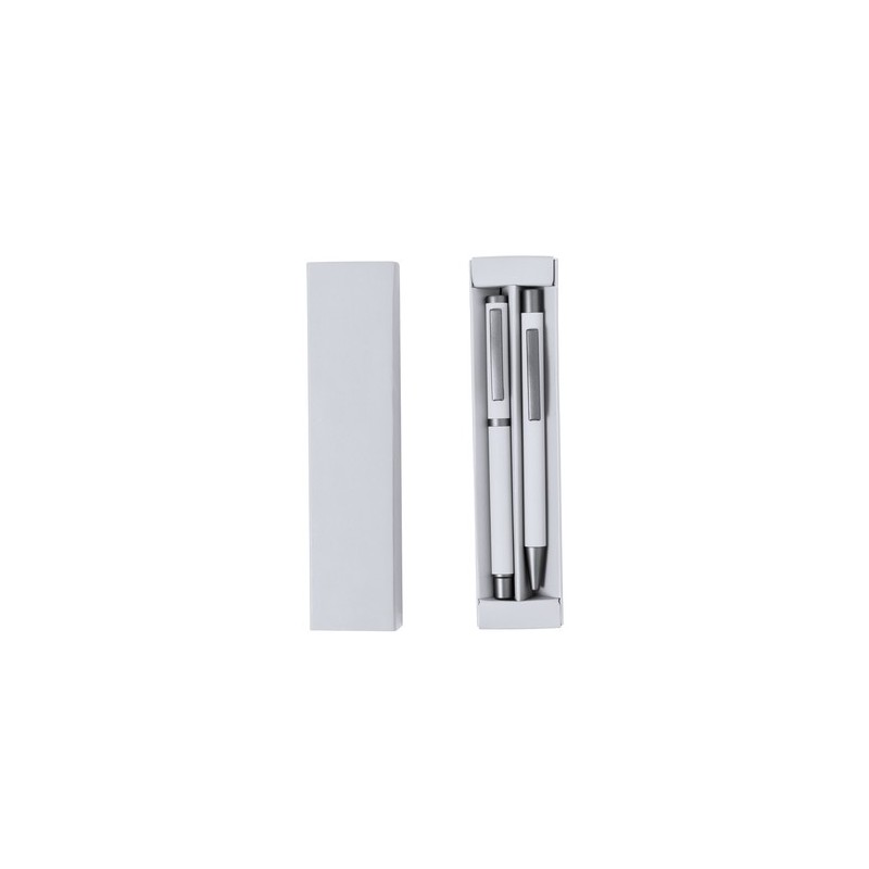 Set Stylos Publicitaires Personnalisés Bostit Matières : aluminium Couleurs : vert impression logo haute qualité
