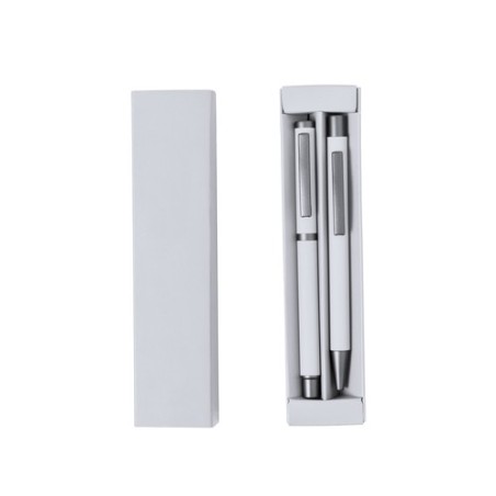 Set Stylos Publicitaires Personnalisés Bostit Matières : aluminium Couleurs : vert impression logo haute qualité