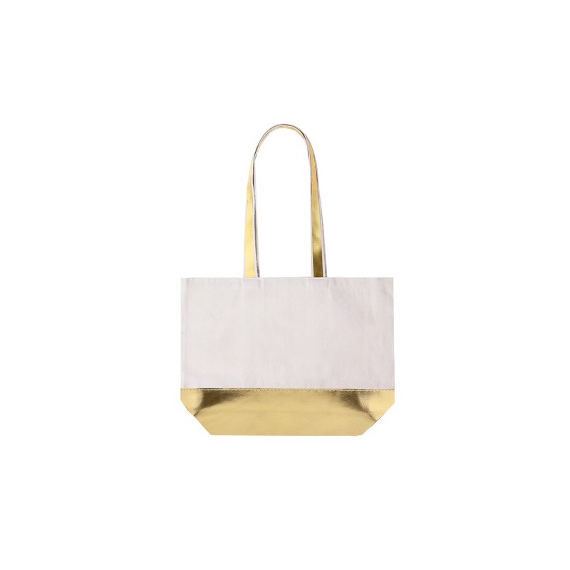 Sac de Shopping Éco-responsable Personnalisé en Coton Recyclé Hitalax Matières : coton Couleurs : argenté objet promotionnel éco