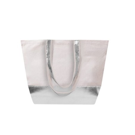 Sac de Shopping Éco-responsable Personnalisé en Coton Recyclé Hitalax Matières : coton Couleurs : argenté livraison express 24h 