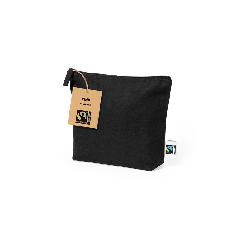 Nécessaire Éthique Personnalisée en Coton pas cher - Trousse Yink Fairtrade Matières : coton Couleurs : noir cadeau entreprise p