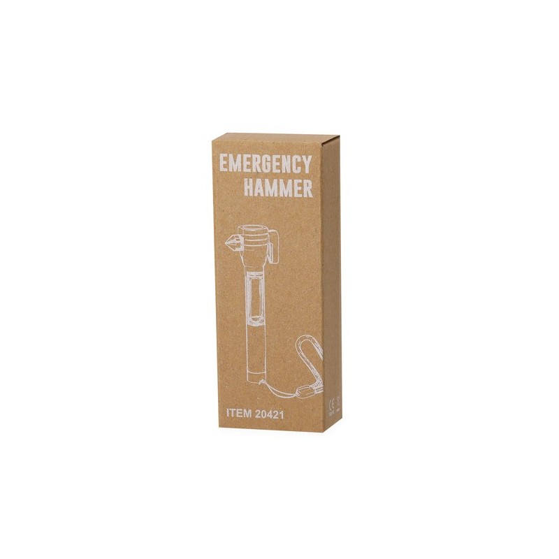 Marteau de Secours Personnalisé Éco-responsable pour Sécurité Auto-Moto Abus Matières : aluminium Couleurs : noir marquage laser
