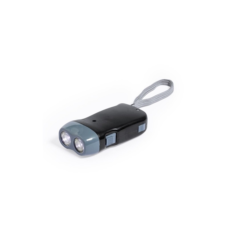 Lampe Torche Éco-responsable Compacte Personnalisée - Sena Couleurs : noir impression haute définition
