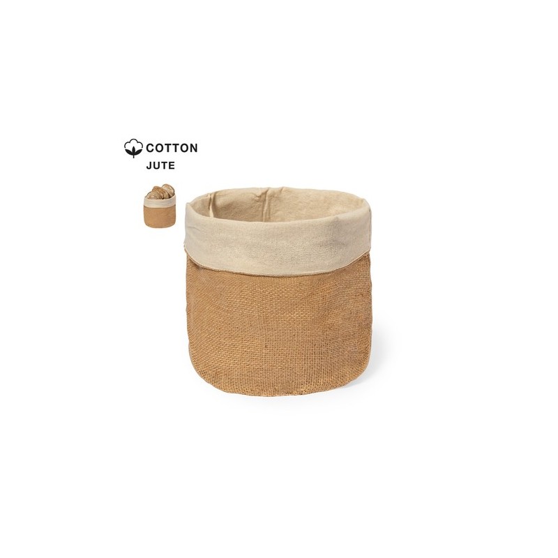 Corbeille Personnalisée Unique et Cadeau d'Entreprise Seloria Matières : coton Couleurs : naturel personnalisable avec votre log