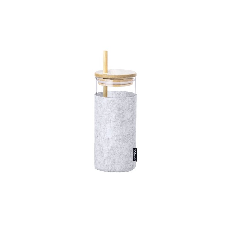 Verre Éco-responsable Personnalisé Élégant - Zilber pas cher Matières : bambou Couleurs : gris