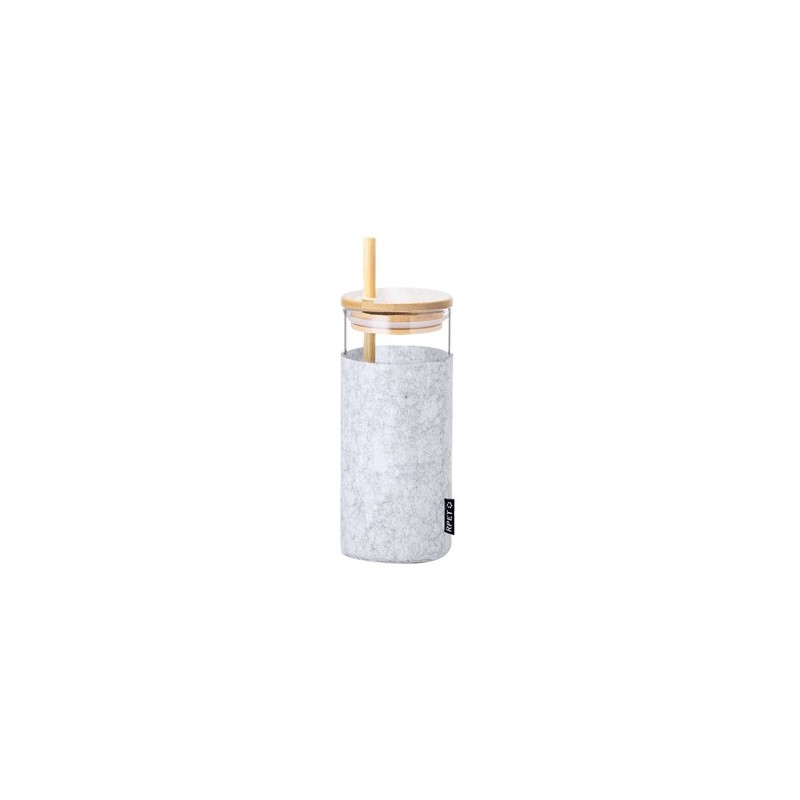Verre Éco-responsable Personnalisé Élégant - Zilber pas cher Matières : bambou Couleurs : gris cadeau entreprise pas cher