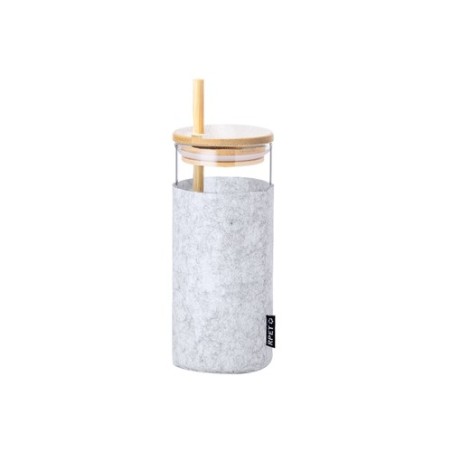 Verre Éco-responsable Personnalisé Élégant - Zilber pas cher Matières : bambou Couleurs : gris cadeau entreprise pas cher