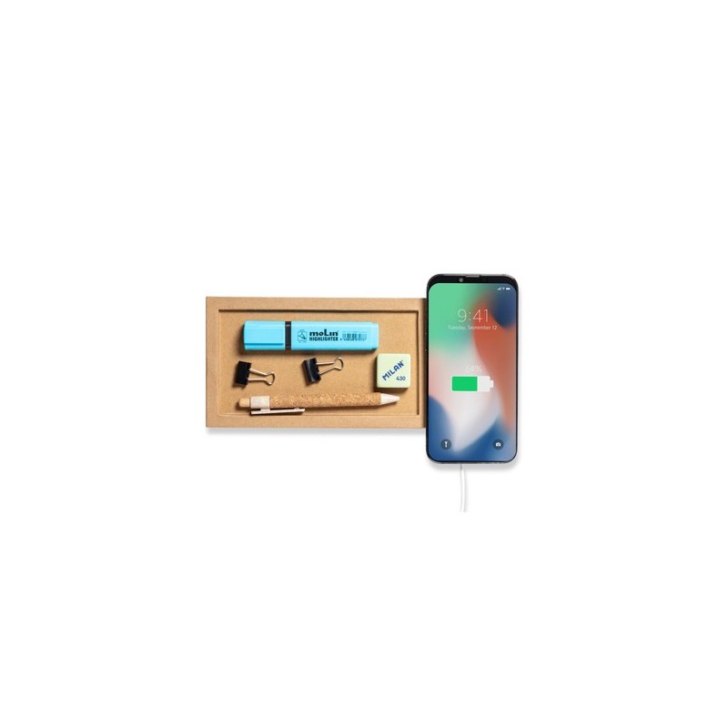 Chargeur Organiseur Personnalisé Éco-responsable Taron en Carton Recyclé Matières : carton recyclé impression haute définition