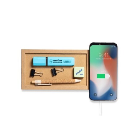Chargeur Organiseur Personnalisé Éco-responsable Taron en Carton Recyclé Matières : carton recyclé impression haute définition
