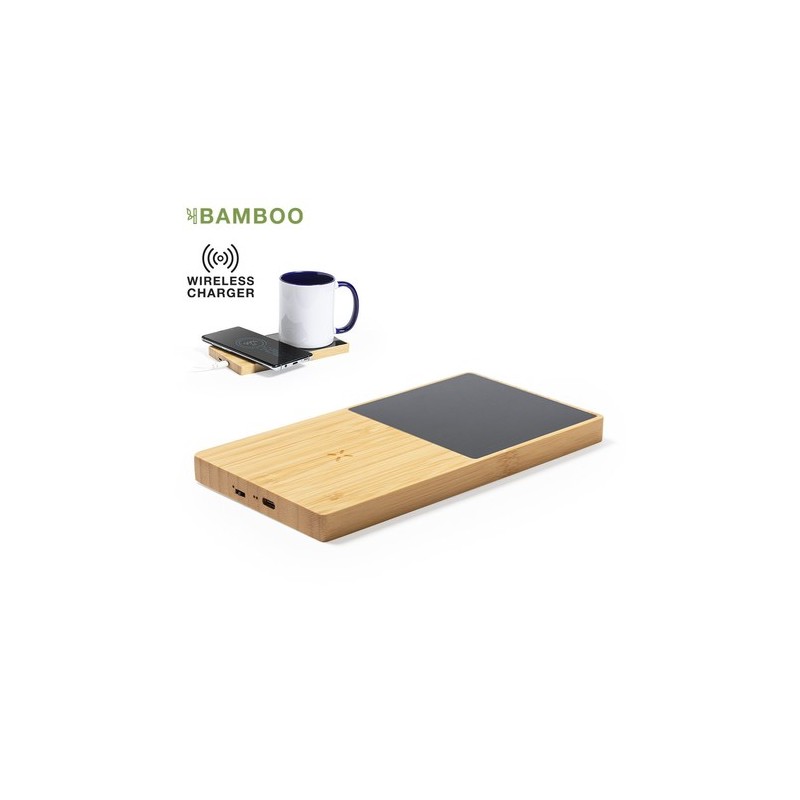 Chauffe-tasses chargeur personnalisé pas cher Nodens Matières : bambou