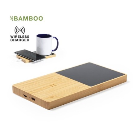 Chauffe-tasses chargeur personnalisé pas cher Nodens Matières : bambou