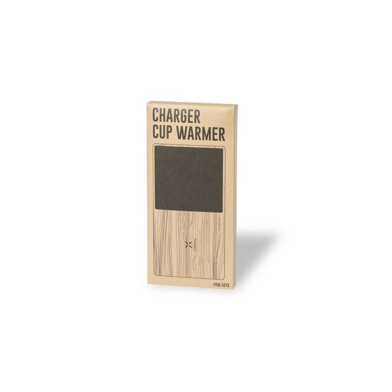 Chauffe-tasses chargeur personnalisé pas cher Nodens Matières : bambou marquage laser ultra précis