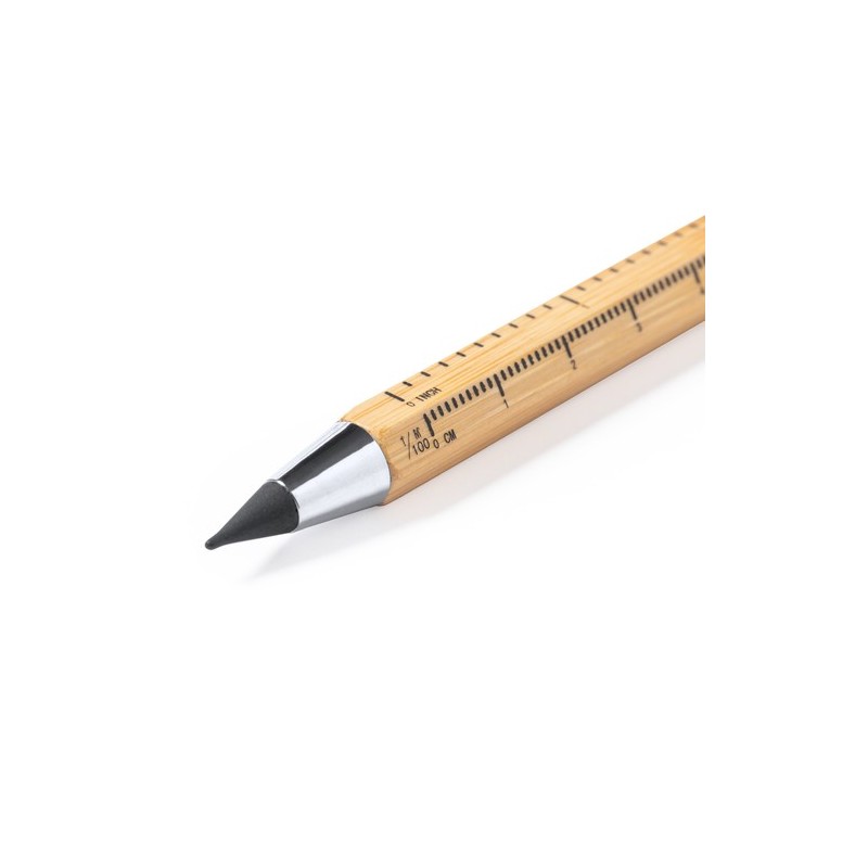 Crayon Multifonction Éco-responsable Personnalisé Éternel Suriak Matières : bambou marquage laser ultra précis