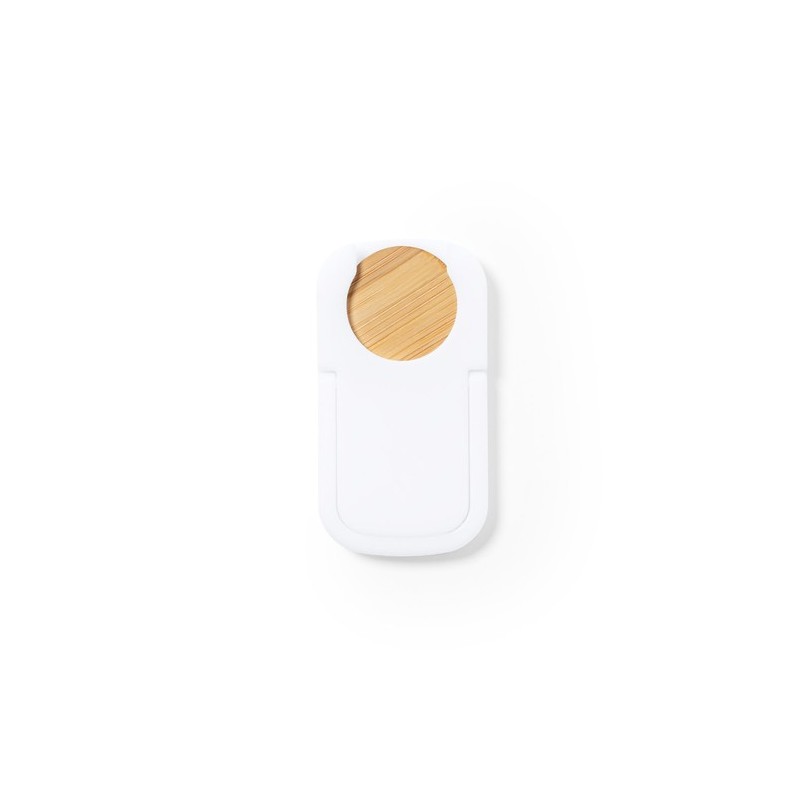 Support smartphone personnalisé pratique pas cher Farty Matières : bambou Couleurs : blanc