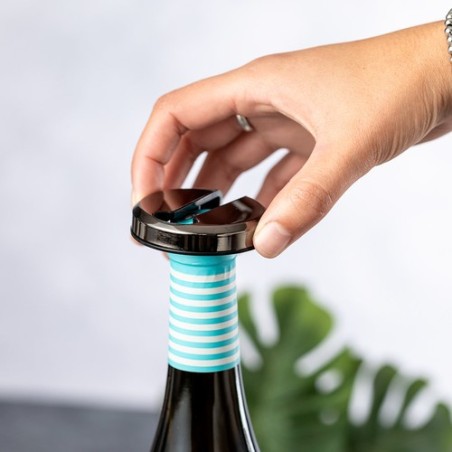 Set de Vin Éco-responsable Élégant Zerquen Matières : acier inoxydable Couleurs : noir cadeau collaborateur premium