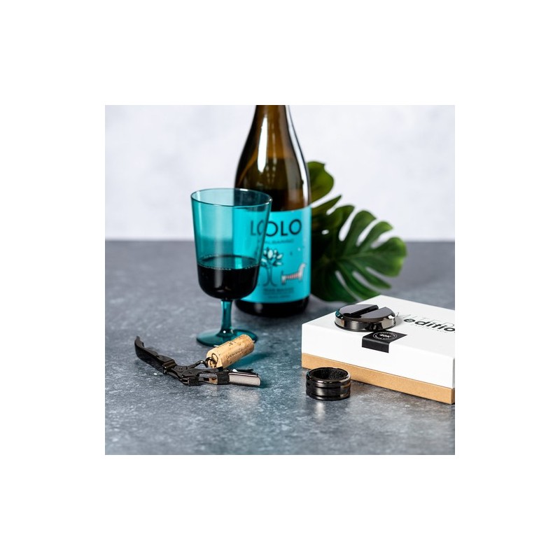 Set de Vin Éco-responsable Élégant Zerquen Matières : acier inoxydable Couleurs : noir personnalisation rapide en France