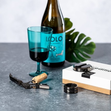 Set de Vin Éco-responsable Élégant Zerquen Matières : acier inoxydable Couleurs : noir personnalisation rapide en France