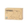 Écouteurs Bluetooth Éco-responsables Personnalisés Élégants Shizar RCS Matières : cuir recyclé Couleurs : marron objet promotion