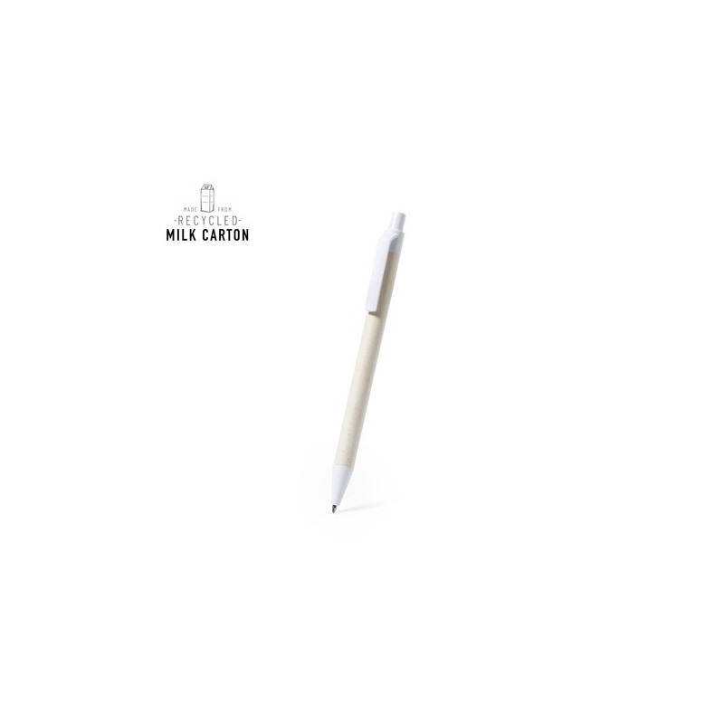 Stylo Éco-responsable Pratique Personnalisé Roliok - pas cher Couleurs : noir Matières : carton de lait recyclé livraison expres