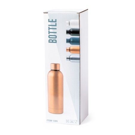 Bidon Inoxydable Personnalisé Pas Cher Pigot Matières : acier inoxydable Couleurs : noir objet promotionnel éco-responsable