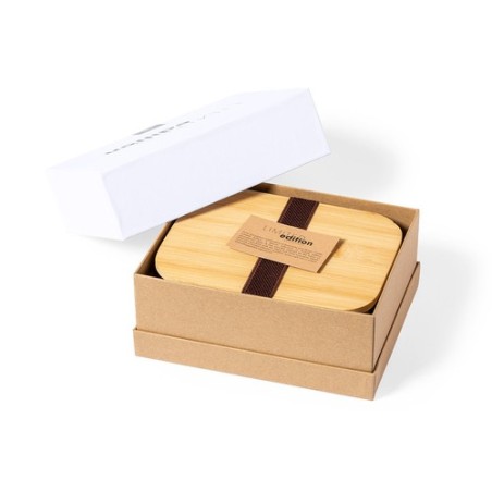 Gamelle Éco-responsable Personnalisée Crisbut Matières : bambou marquage laser ultra précis